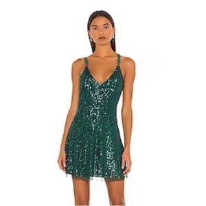 Emerald Free People Mini Dress